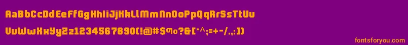 CtProlamina Font – Orange Fonts on Purple Background