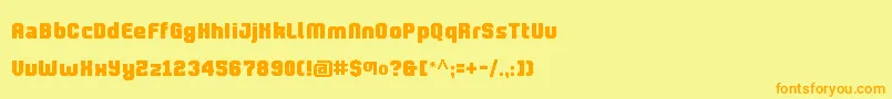 CtProlamina Font – Orange Fonts on Yellow Background