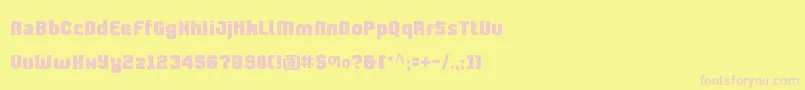 CtProlamina Font – Pink Fonts on Yellow Background