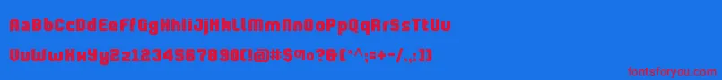 CtProlamina Font – Red Fonts on Blue Background