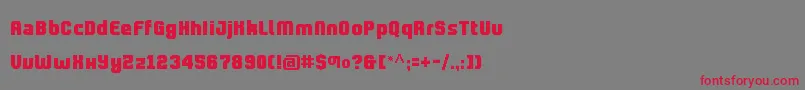 CtProlamina Font – Red Fonts on Gray Background