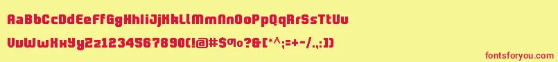 CtProlamina Font – Red Fonts on Yellow Background