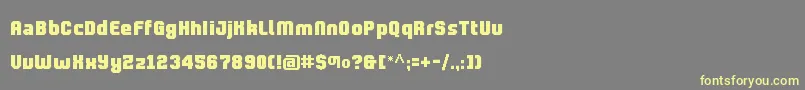 CtProlamina Font – Yellow Fonts on Gray Background