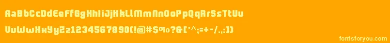 CtProlamina-Schriftart – Gelbe Schriften auf orangefarbenem Hintergrund