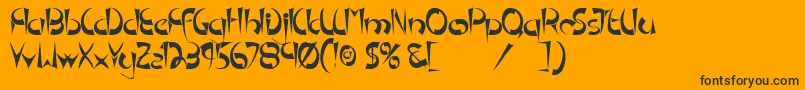 TmPedestalNormal Font – Black Fonts on Orange Background