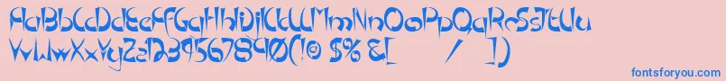 TmPedestalNormal Font – Blue Fonts on Pink Background