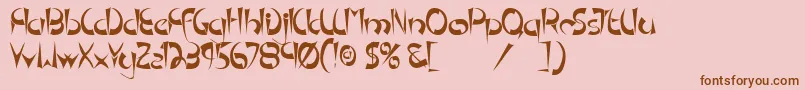 TmPedestalNormal Font – Brown Fonts on Pink Background