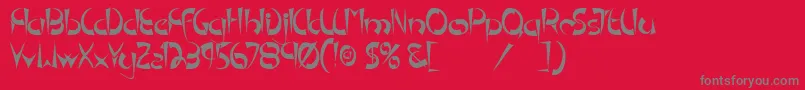 TmPedestalNormal Font – Gray Fonts on Red Background