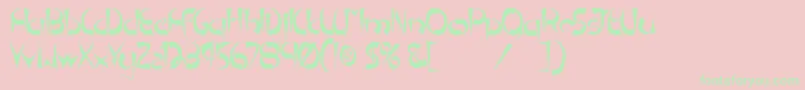 TmPedestalNormal Font – Green Fonts on Pink Background