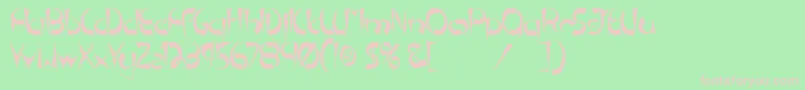 TmPedestalNormal Font – Pink Fonts on Green Background