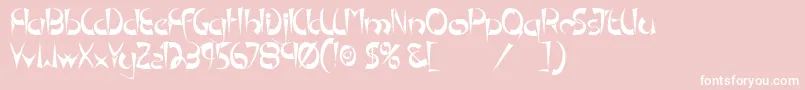 TmPedestalNormal Font – White Fonts on Pink Background