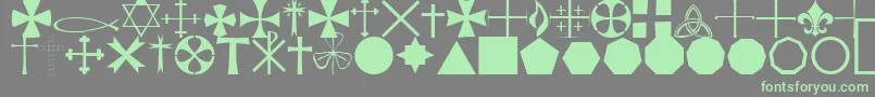 StarcrossReligiousRegular-Schriftart – Grüne Schriften auf grauem Hintergrund