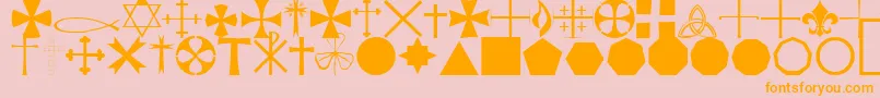 StarcrossReligiousRegular Font – Orange Fonts on Pink Background