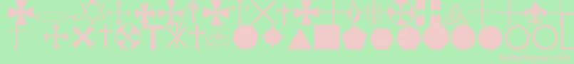 StarcrossReligiousRegular Font – Pink Fonts on Green Background