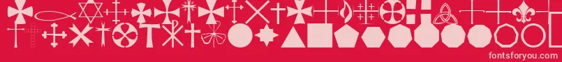 StarcrossReligiousRegular Font – Pink Fonts on Red Background