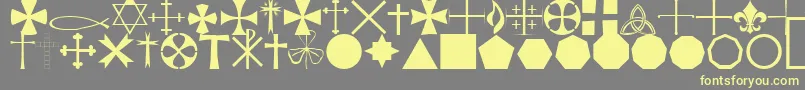 StarcrossReligiousRegular Font – Yellow Fonts on Gray Background