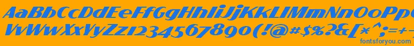 FlighterPersonalUseOnly Font – Blue Fonts on Orange Background