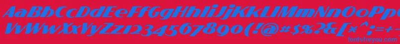 fuente FlighterPersonalUseOnly – Fuentes Azules Sobre Fondo Rojo