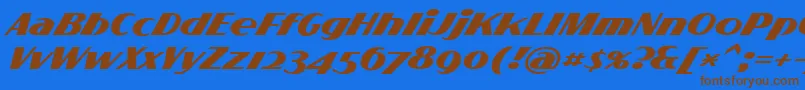FlighterPersonalUseOnly Font – Brown Fonts on Blue Background