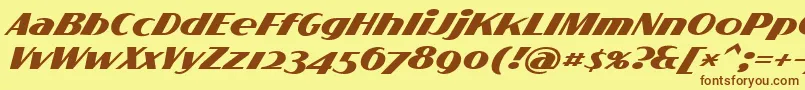 FlighterPersonalUseOnly Font – Brown Fonts on Yellow Background