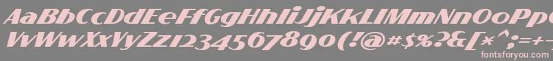 FlighterPersonalUseOnly Font – Pink Fonts on Gray Background