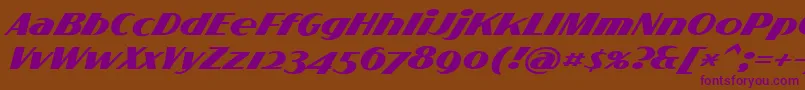 FlighterPersonalUseOnly Font – Purple Fonts on Brown Background