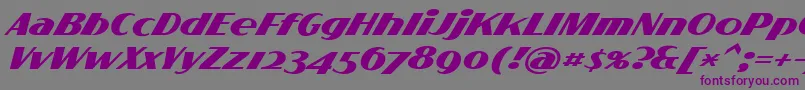 FlighterPersonalUseOnly Font – Purple Fonts on Gray Background