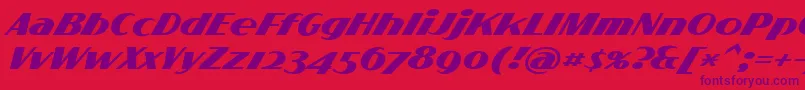 FlighterPersonalUseOnly Font – Purple Fonts on Red Background