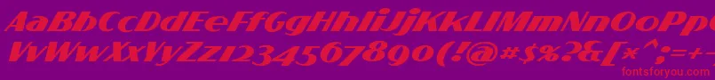 FlighterPersonalUseOnly Font – Red Fonts on Purple Background