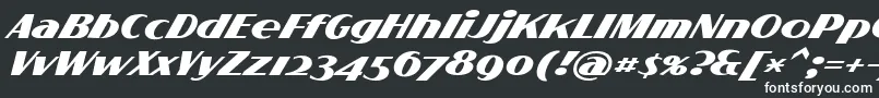 Шрифт FlighterPersonalUseOnly – белые шрифты на чёрном фоне