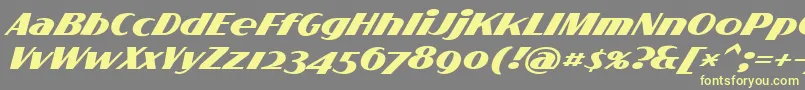 FlighterPersonalUseOnly Font – Yellow Fonts on Gray Background