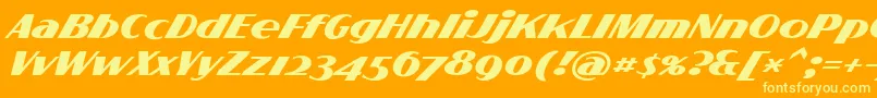 FlighterPersonalUseOnly Font – Yellow Fonts on Orange Background