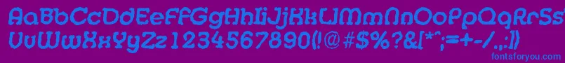 フォントMexicorandomBolditalic – 紫色の背景に青い文字