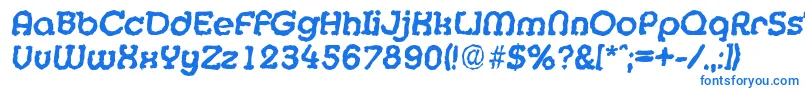 Шрифт MexicorandomBolditalic – синие шрифты на белом фоне