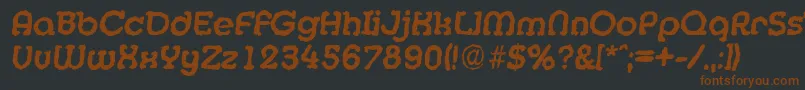 Шрифт MexicorandomBolditalic – коричневые шрифты на чёрном фоне