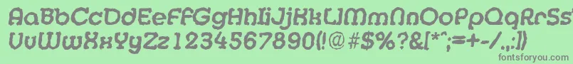 フォントMexicorandomBolditalic – 緑の背景に灰色の文字