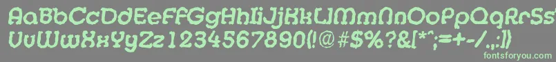 Шрифт MexicorandomBolditalic – зелёные шрифты на сером фоне
