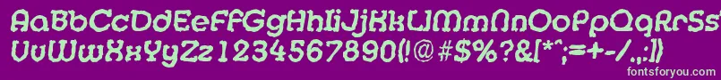 フォントMexicorandomBolditalic – 紫の背景に緑のフォント