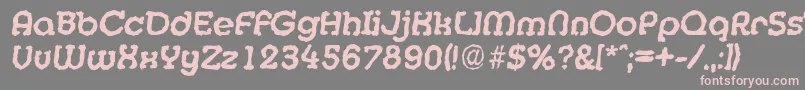 MexicorandomBolditalic-fontti – vaaleanpunaiset fontit harmaalla taustalla