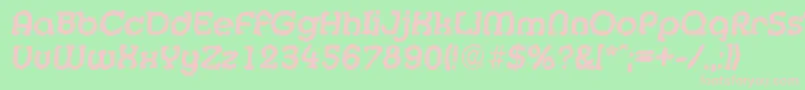 MexicorandomBolditalic Font – Pink Fonts on Green Background