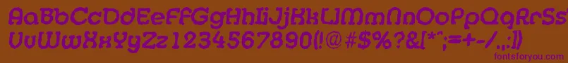 フォントMexicorandomBolditalic – 紫色のフォント、茶色の背景