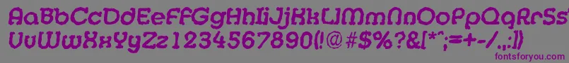 MexicorandomBolditalic Font – Purple Fonts on Gray Background