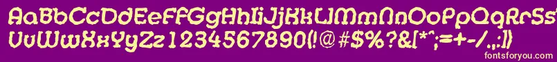 MexicorandomBolditalic Font – Yellow Fonts on Purple Background