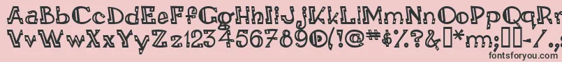 フォントLeadvilleastronautinline – ピンクの背景に黒い文字