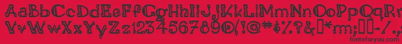 Leadvilleastronautinline Font – Black Fonts on Red Background