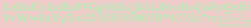 Leadvilleastronautinline Font – Green Fonts on Pink Background