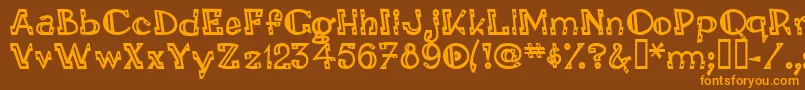 Leadvilleastronautinline Font – Orange Fonts on Brown Background