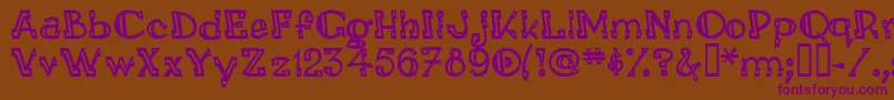 Leadvilleastronautinline Font – Purple Fonts on Brown Background