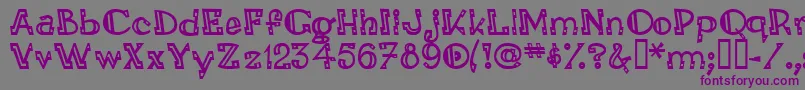 Leadvilleastronautinline Font – Purple Fonts on Gray Background