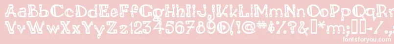 Leadvilleastronautinline Font – White Fonts on Pink Background